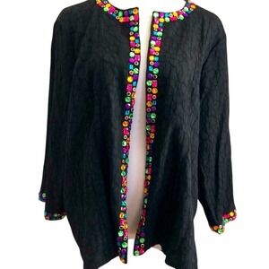 NWT women's Analogy Beaded Open Front Jacket Sz 2X